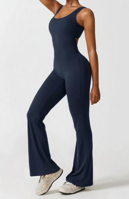 Nouveou™ V-Back Flared Jumpsuit