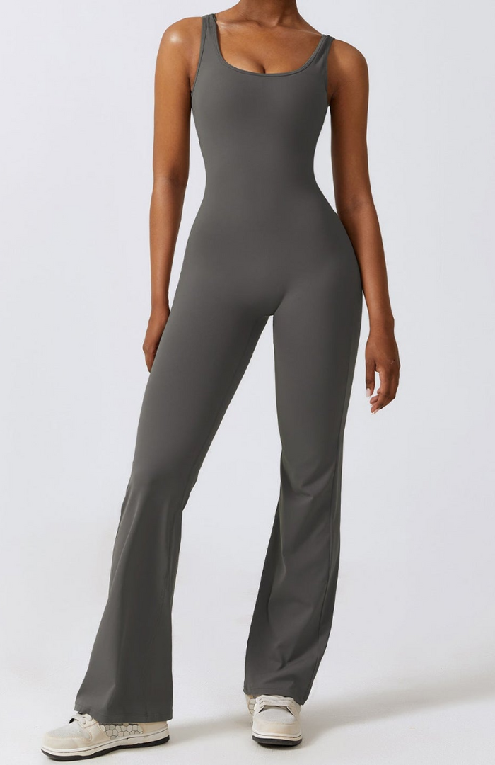 Nouveou™ V-Back Flared Jumpsuit